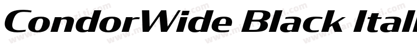 CondorWide Black Italic字体转换
